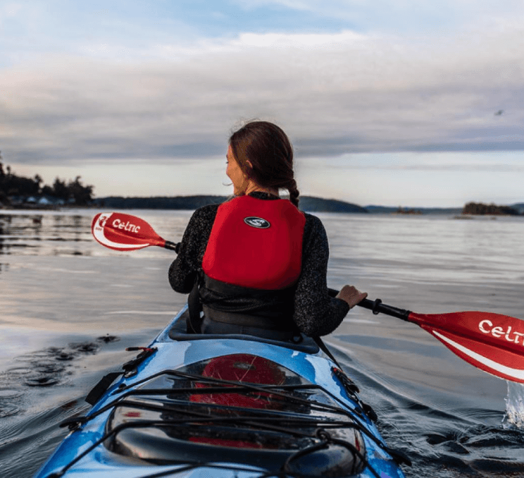 woman kayaking